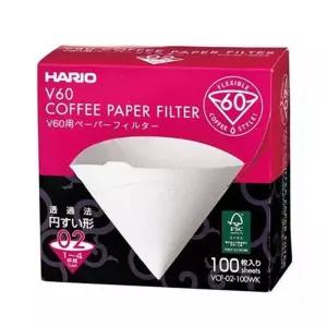 하리오 V60 종이 커피필터 100매 화이트1-4잔용 VCF-02-100WK