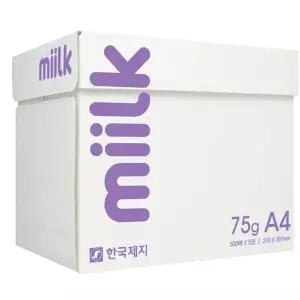 [하프클럽/알티피아]한국제지 밀크 A4 75g 복사용지 500장 5권(1박스)