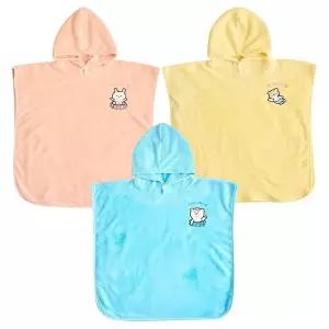 베베샤 극세사 애니멀 비치가운 3컬러 4~10세 판초스타일 유아동 후드가운 목욕타올