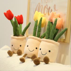 (정품) 튤립인테리어소품 /샹일선물/여자친구선물/귀여운인형/튤립인형/화분