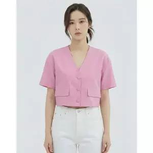 [반에이크] 루즈핏 브이넥 반팔점퍼_VB37JKUD05Z