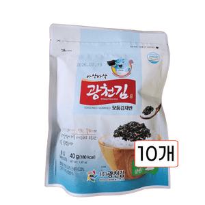 광천김 바삭바삭 아이 밥반찬 나들이 주먹밥 모둠김자반 40g 10개
