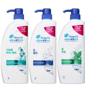 헤드앤숄더 가려운 두피 케어 딥클린 쿨멘솔 샴푸850ml 3개
