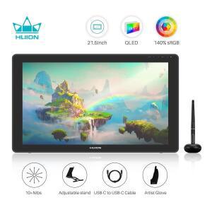 HUION Kamvas 22 Plus QLED 그래픽 태블릿 모니터 드로잉 스크린 21.5인치 아트 펜 디스플레이 140%sRGB