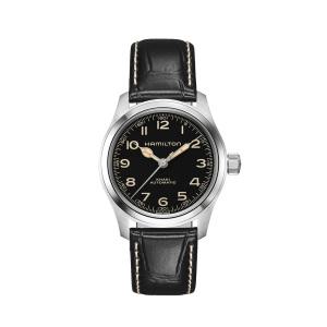 해밀턴 H70405730 카키 필드 머피 38mm (블랙 다이얼) 블랙 남성 시계 720057