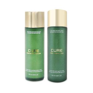 김정문알로에 큐어 하이드라 수딩 2종 세트 토너+에멀전 (130ml + 130ml) 1세트 S1