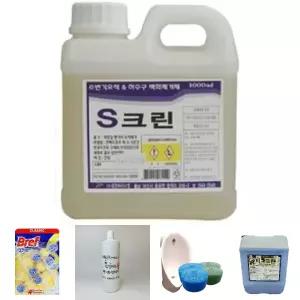 S크린 요석제거제 1L/변기세정제/변기클리너/소변기탈취제/변기크리너/화장실/변기/청소/세척제/세제