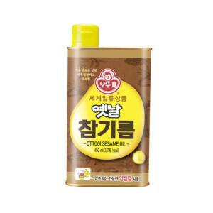 오뚜기 옛날 참기름 450ml 2개 비빔밥 식당 나물
