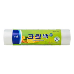 크린롤백 35cm X 45cm 500매/위생랩/일회용/봉투/중형/투명/지퍼백/크린/잔반통/비닐/커팅랩/봉지/크린롤