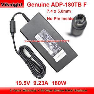 정품 얇은 델타 ADP-180TB F 180W 충전기, 19.5V 9.23A AC 어댑터, A 핀 전원 공급 장치 없는 큰 팁