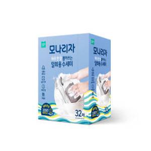 모나리자 하루 한 장 뽑아쓰는 일회용 수세미 32매 1+1+1개(총 96매)