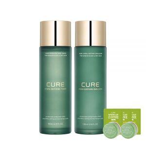 김정문알로에 큐어 하이드라 수딩 에멀젼 +토너 (130ml+130ml) 세트