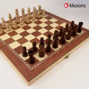 프리미엄 고급 원목 체스 게임 자석 체스판/가정/마그넷/완구/장난감/어린이/키즈/카페/놀이방/키즈룸/보드