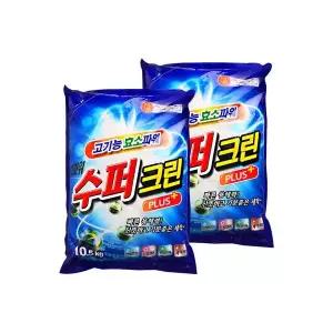 슈퍼크린 세탁세제 일반 10.5kg x2개(총21kg)/세탁세제 가루세제