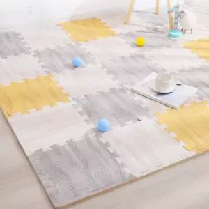 EVA 퍼즐매트 31cm 16장 1세트 층간소음 조립매트 우드 패턴 4컬러 사이즈 31 x 31cm