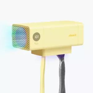 [칫솔,면도기 동시 살균] 클린디 가정용 무선 2인용 칫솔살균기 트윈디 CL-406 옐로우 자외선 건조 소독 UV LED 살균기