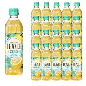 웅진 티즐 제로유자 그린티 500ml 20개