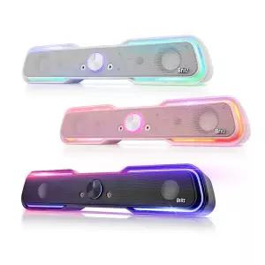 컴퓨터 PC 게이밍 LED 레인보우 사운드바 BZ-SL10 게이밍컴퓨터에 꼭 필요한 사운드바 스피커