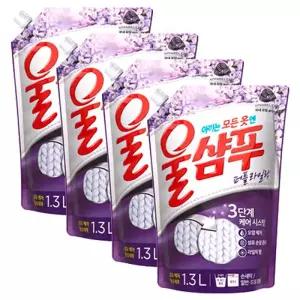 애경 울샴푸 퍼플라일락 리필 1.3L 4개