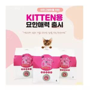 묘한매력 어린고양이용 자극없는천연모래냄새싹먼지노 고양이모래 고품질벤토나이트 천연제품 피부보호