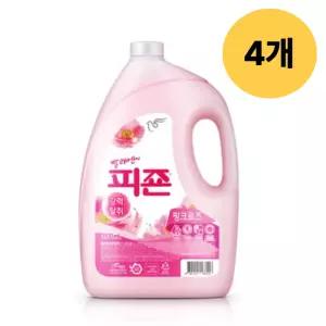 피죤 섬유유연제 대용량 향기 핑크 로즈 3100ml X 4개