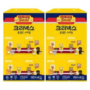크리넥스 X 카카오프렌즈 홈냅킨 스타일, 130매, 6입, 2개