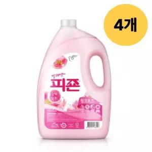 피죤 섬유유연제 대용량 향기 핑크 로즈 3100ml X 4개