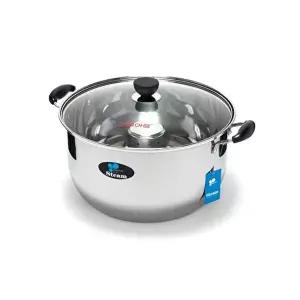 [키친아트]고품질 키친아트 스팀 빨래솥 34cm 버블 스팀 빨래솥 들통 찜통 스텐들통 스텐빨래솥 스팀빨래