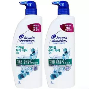 헤드앤숄더 가려운 두피 케어 샴푸 플로럴향 850ml 2개 ~ 비듬 시원한 기름진 두피 용기 본품 펌프형