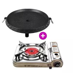 맥선 MS-3500CS 휴대용 버너 1개 + 원형불판 1개