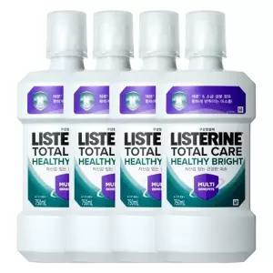 리스테린 토탈케어 헬씨 브라이트 750ml 4개