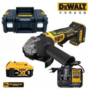 디월트 20V 5Ah 충전 슈퍼 슬림 그라인더 DCG404P1 패들스위치 125mm(5인치)