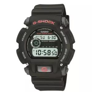 Casio 지샥 쿼츠 손목시계 레진 스트랩, 블랙, 25 (모델: DW9052-1V)