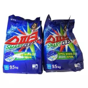 스파크 세탁세제 스마트클린 리필 9.5kg 2개