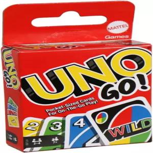 UNO GO! 이동 중 포켓 사이즈 카드 여행용 스타킹 스터퍼 생일 파티 어린이 성인 가족 게임 나이트 컬러