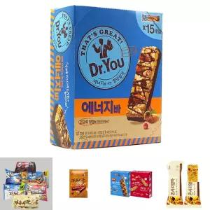 오리온)닥터유에너지바(15개입 CASE)/아이들간식/어른간식/탕비실/학교간식/아침식사대용/디저트/등산간식