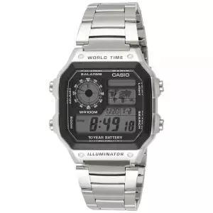 Casio 디지털 패션 쿼츠 남성용 청소년 Casio AE-1200WHD-1A, 회색., 디지털