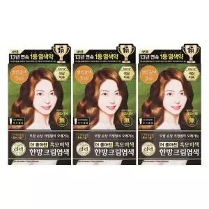 엘지 리엔 염색약 흑모비책 한방크림염색 밝은갈색X3