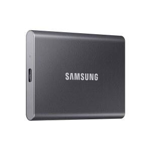 삼성 T7 포터블 SSD, 2TB 외장 솔리드 스테이트 드라이브, 최대 1,050MB/s 속도 향상, USB 3.2 2세대, 게임, 학생, 전문가를 위한 신뢰할 수 있는 스토리지, MU-PC2T0T /AM, 그레이