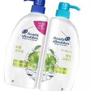 헤드앤숄더 샴푸 린스 애플프레쉬 두피 비듬 미용실 초등학생 온가족 머리 정수리 냄새