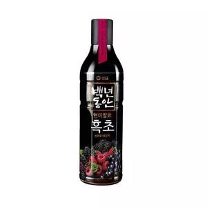 단품 백년동안 발효 식초 흑초 산머루 복분자 900ml/1개