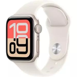 애플 워치 SE 3 GPS 40mm 스마트워치 스타라이트 알루미늄 케이스와 스포츠 밴드 S M 피트니스 수면 추적기
