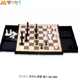 중형 양면게임 장기 바둑 미니교본포함 자석식 명인랜드 체스 (미니교본포함 M-200)
