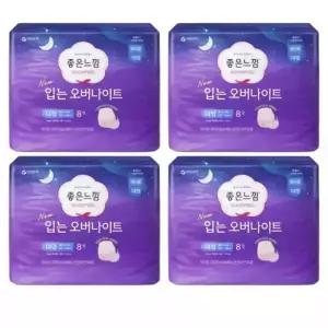 좋은느낌 입는 오버나이트 L 대형 8매입 x 4팩