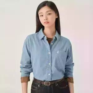 빈폴 레이디스 데님 오버핏 셔츠 스카이 블루 (BF5764C03Q) BF5764C03QBF