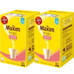 동서 맥심 모카골드 라이트 커피믹스 180T X 2개