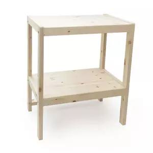 DIY 심플리 렌지대 2단선반 WDA05 원목 미니테이블렌지대 렌지선반 우드렌지