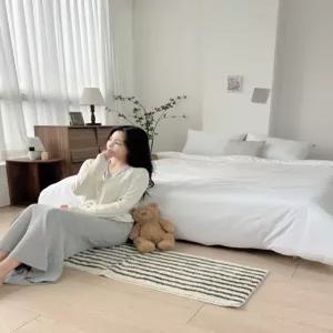 디아르 스트라이프 시밀레 극세사 발매트 40x60cm (베이지) (2)