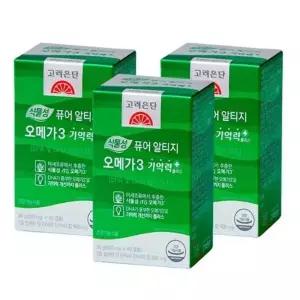 고려은단 식물성 퓨어 알티지 오메가3 기억력+ 600mg 60캡슐 3개
