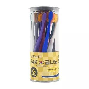 더화이트 24 금나노 칫솔 24개입 / 국내 제작 대용량 벌크